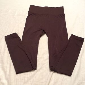 New Mix. Lined Leggings. One Size. Brown.